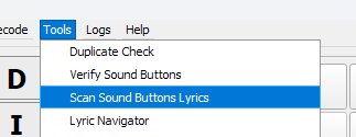 Scan Sound Button for Lyric