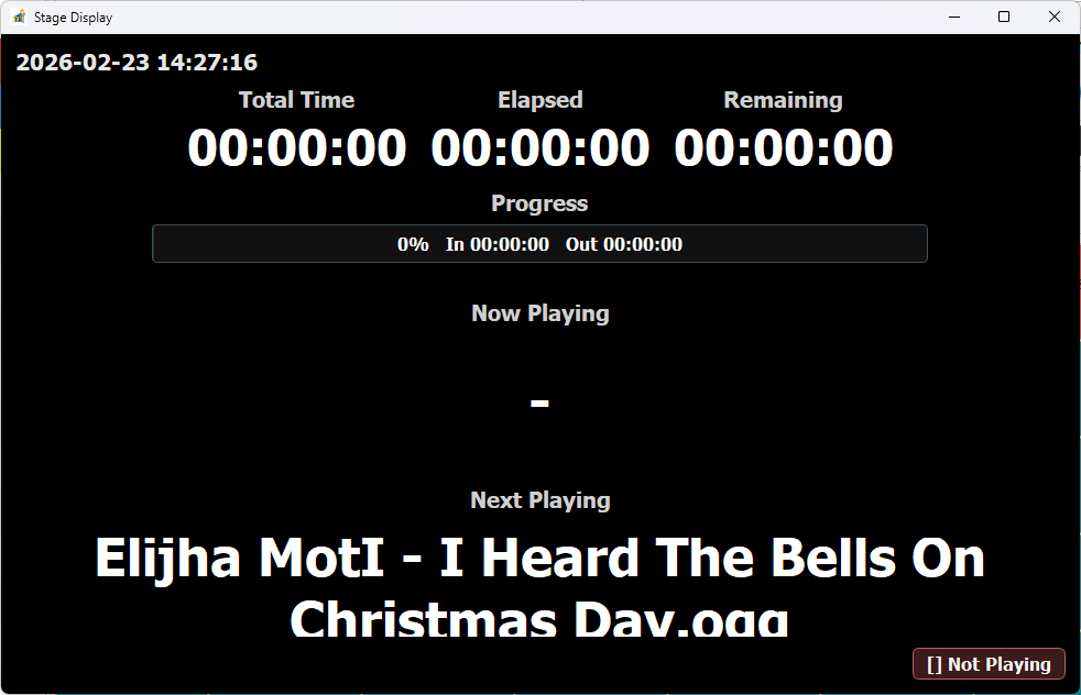 Python SSP stage display